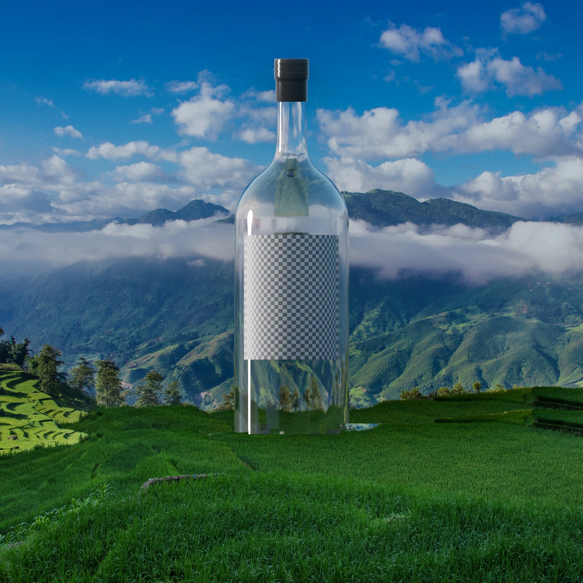Sake Bottle Mockup